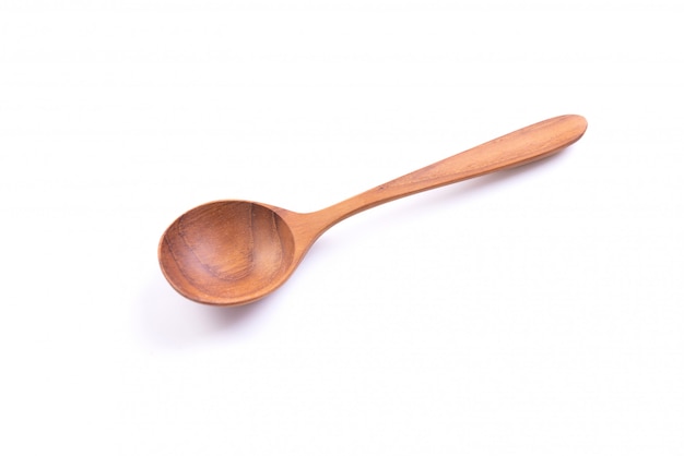 Photo wooden spoon isolated on white background