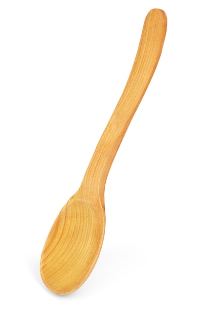 Wooden spoon isolated on white background