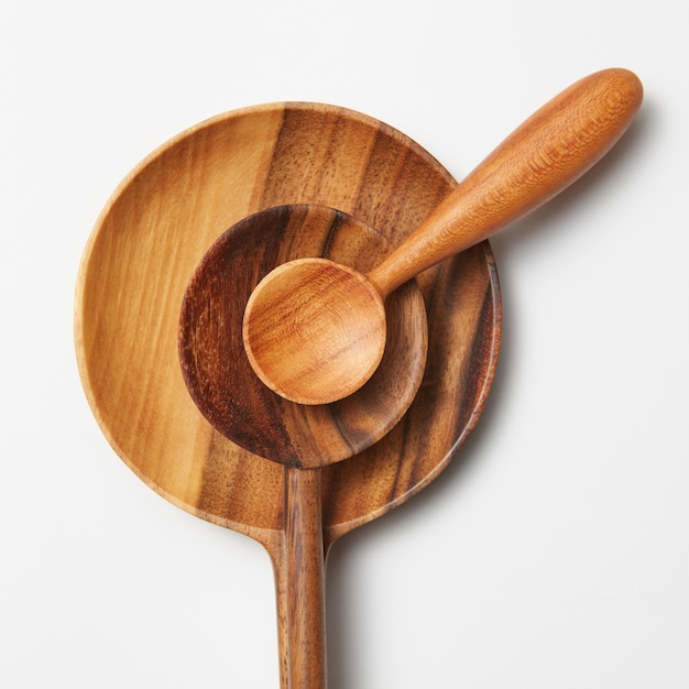 Wooden spoons of different sizes