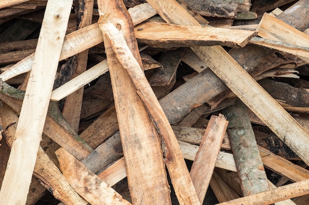 Wooden stack cluster firewood