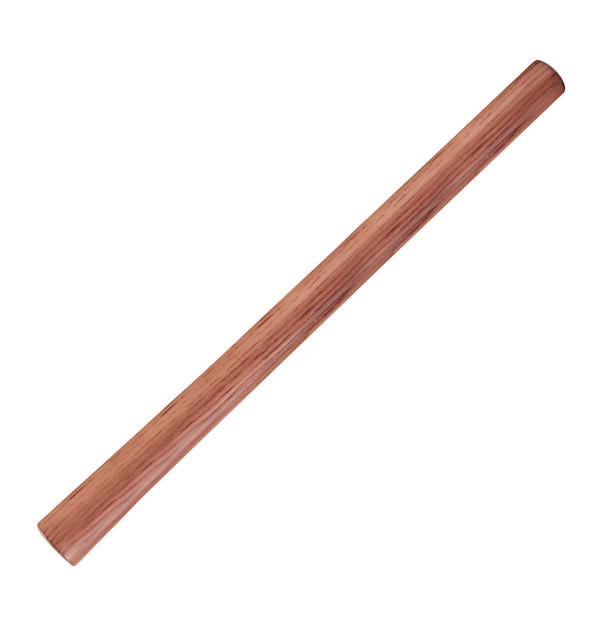 Foto bastone di legno isolato su sfondo bianco