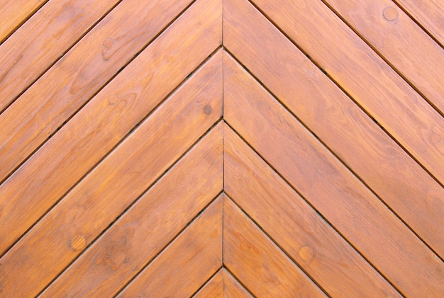 Wooden surface of the boards laid at an angle