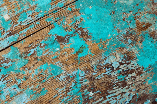 Wooden surface with peeling paint