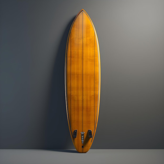 サーフィンという文字が書かれた木製のサーフボード