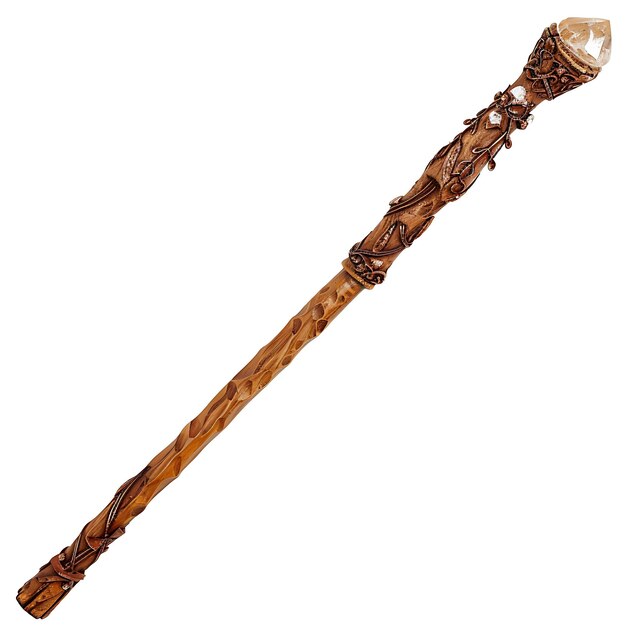 Photo a wooden sword with a wooden handle on it