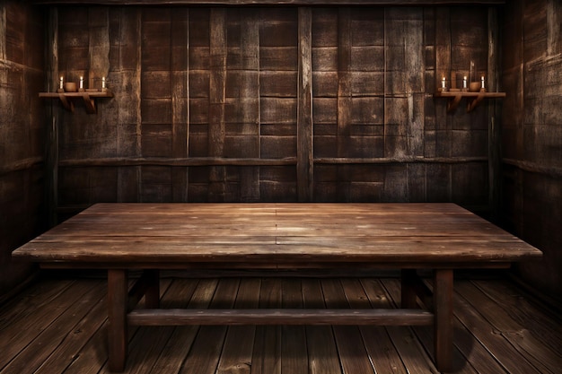 Wooden table and chairs in a pub