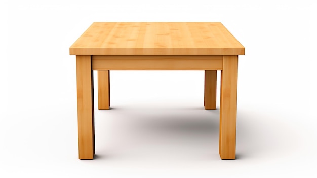 wooden table isolated illustration