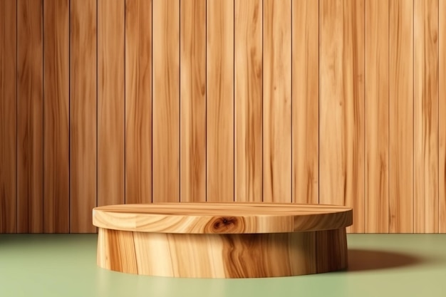 Wooden table podium wood background