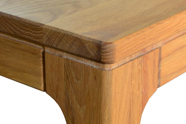 Wooden table surface Natural wood furniture close view