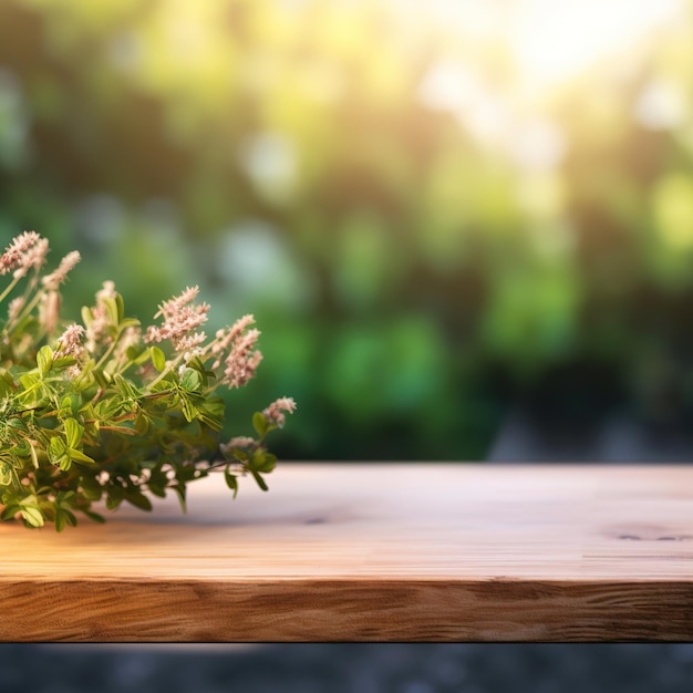 wooden table top with blur background of restaurant