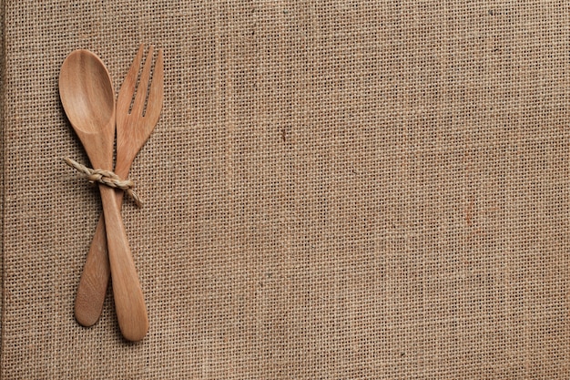 Wooden table top with Kitchen ware