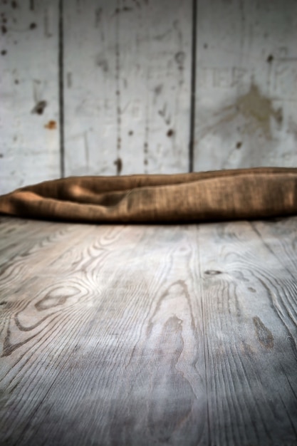 Wooden table with background