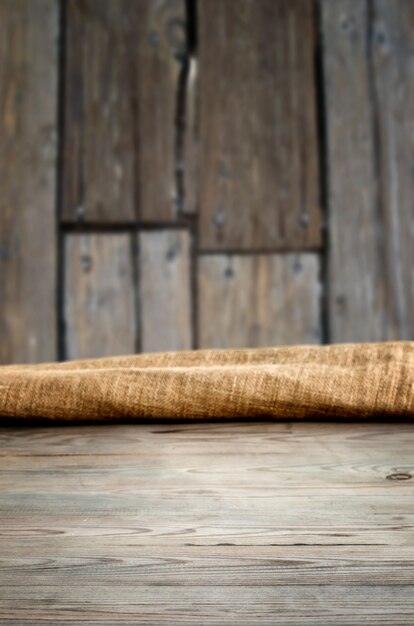 Wooden table with background