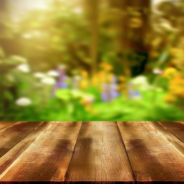 A wooden table with a blurred background that says'the word'on it '