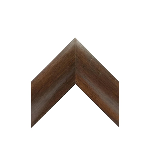 A wooden table with a brown arrow on it.