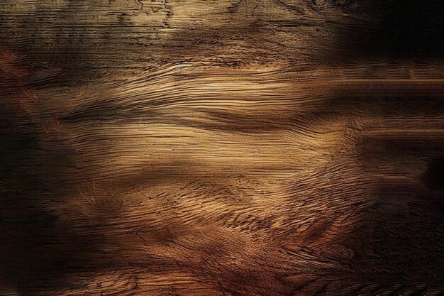 A wooden table with a dark brown background