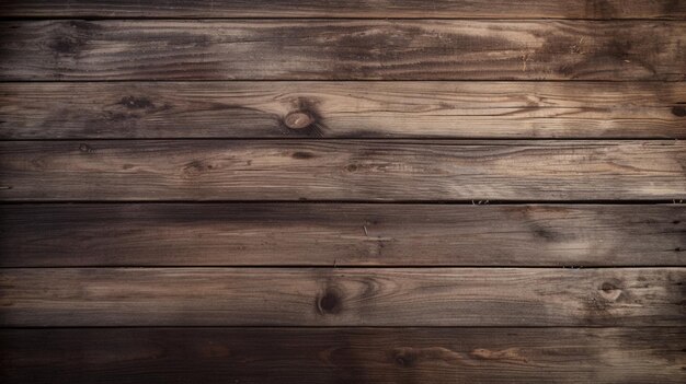 A wooden table with a dark brown wood grain