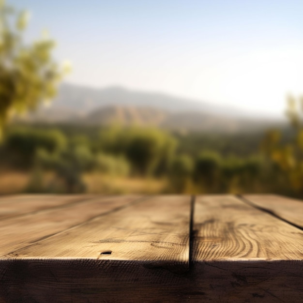 a wooden table with a piece of wood in the middle of it