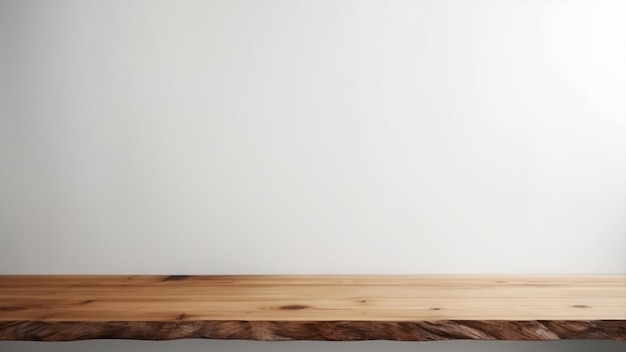 A wooden table with a wooden plank on the floor