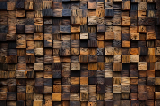 Wooden texture background Abstract background Texture of wooden cubes