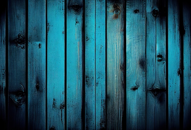 Wooden texture blue wood texture Wood plank background Generative AI