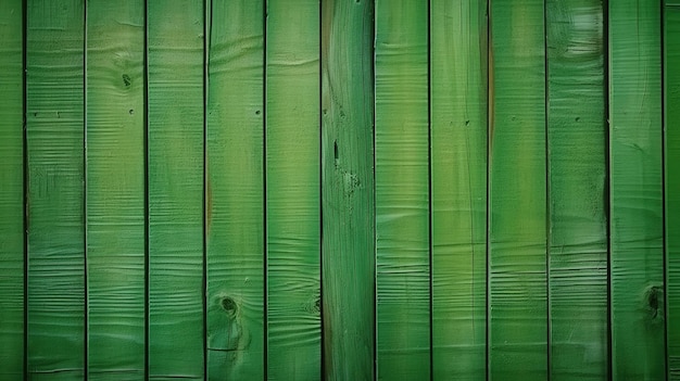 Wooden texture Green wood texture Wood plank background Generative AI