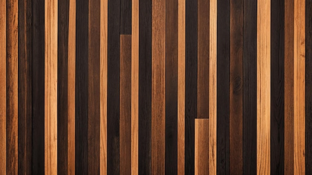 Wooden texture wall with a black background and a pattern of brown wood flooring on itAI illustration