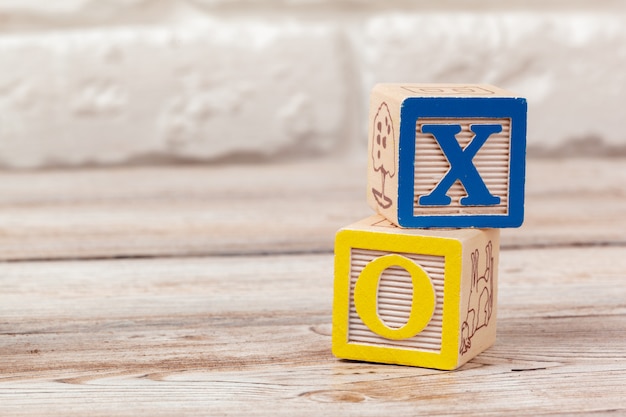 Wooden toy Blocks with letters