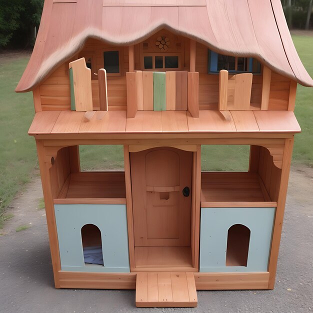 Foto casa di giocattoli in legno in vendita un dolce investimento infantile ai