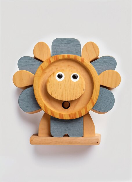 Photo wooden toy isolated on white background generative ai