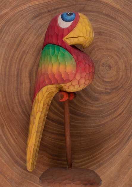 wooden toy parrot