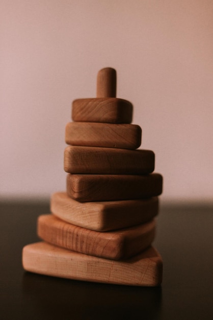 Wooden toys in children's room