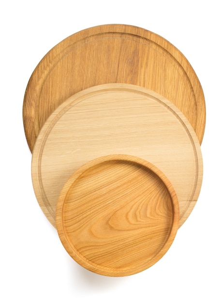 Wooden tray isolated 