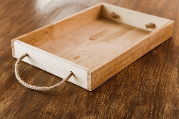 Wooden tray  wooden table