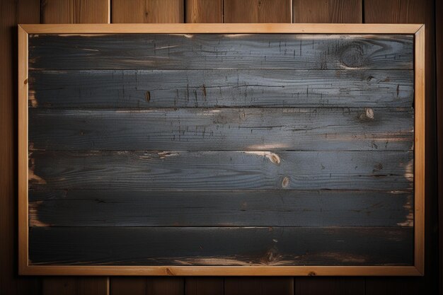 Photo wooden wall backdrop enhances the vintage charm of the blackboard