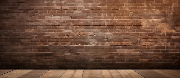 Photo wooden wall and brick floor