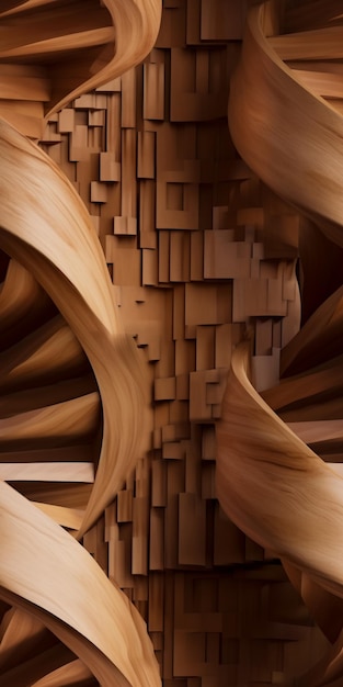 A wooden wall in a random pattern