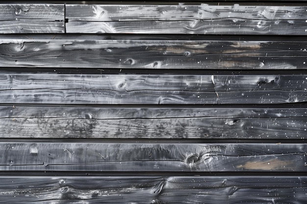 a wooden wall with a black and white pattern on it