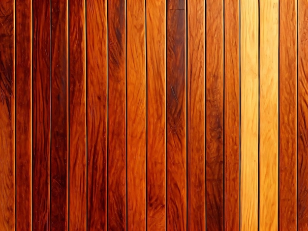 A wooden wall with a dark brown wood paneling.