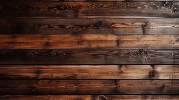 濃い茶色の木質の木製の壁