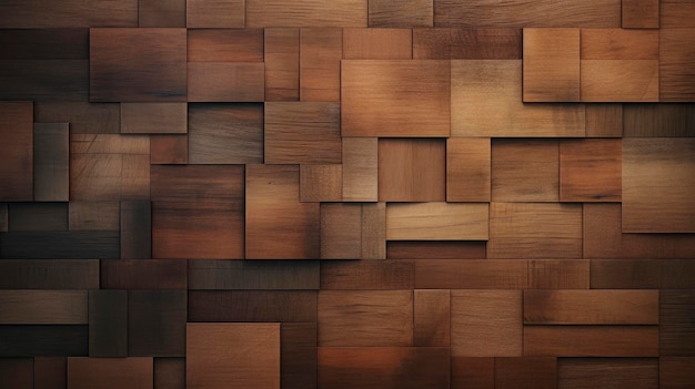 a wooden wall with a square pattern of wood on it