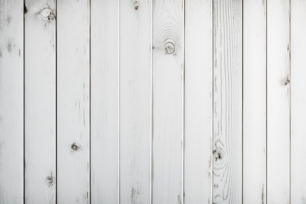 A wooden wall with white paint and wood grain.