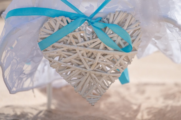 Wooden wedding heart