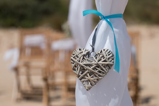 Wooden wedding heart