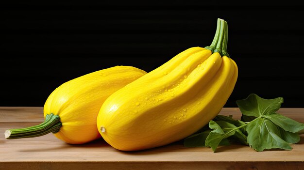 Wooden yellow summer squash