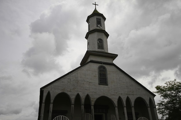 Woodend churches on Island of Chiloe Chile