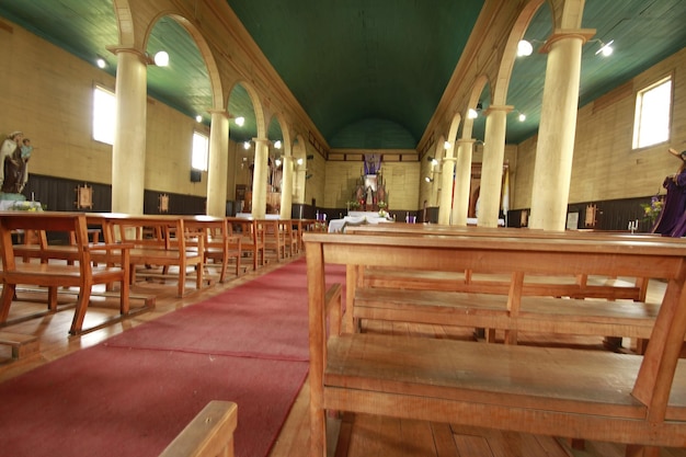 Foto chiese di woodend sull'isola di chiloe in cile