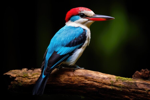 Woodland kingfisher in the wild