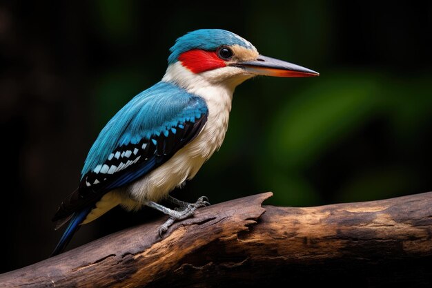 Woodland kingfisher in the wild