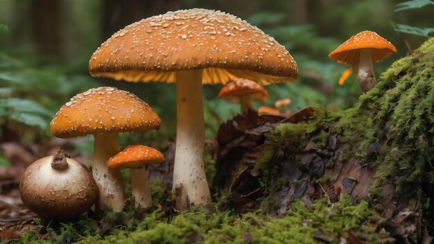 Photo woodland treasures exploring the natural beauty and culinary wonders of wild mushrooms